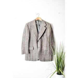 Liberty House Blazer Men 42 Brown Multicolor Vintage Herringbone Striped Jacket